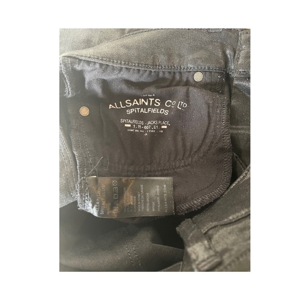 AllSaints SpitalField Jack Place Black Pants Size 28 - Picture 8 of 8